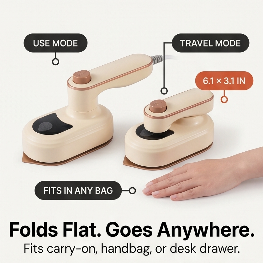 Steamly – Portable Rotating Steam Iron for Travel