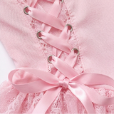 Rosalure – Floral lace babydoll set with garter stockings