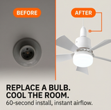 Socketcool – Screw-In Ceiling Fan with LED Light & Remote
