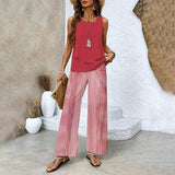 Soléne – Flowy Sleeveless Top and Wide Leg Pants 2 Piece Set