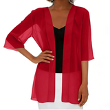 Solivea – Lightweight Chiffon-like Cardigan with 3/4 Sleeves