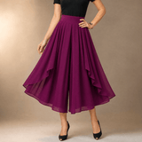 Sevella – Women's High-Waist Culottes with Skirt Drape