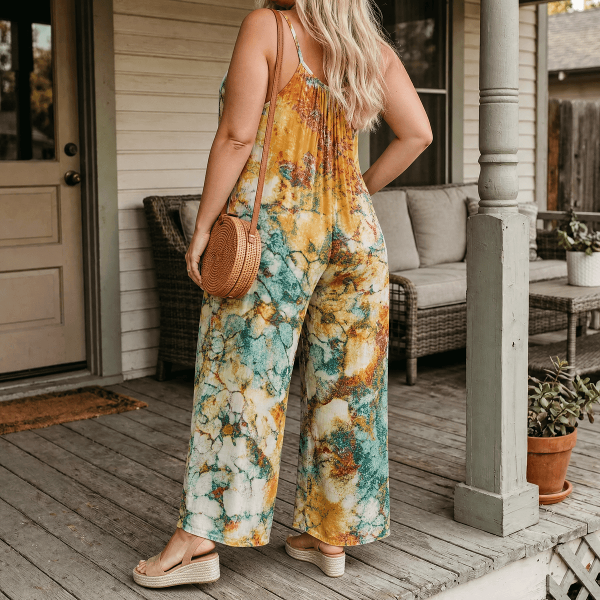 Sevella – Women's Wide-Leg Tie-Dye Jumpsuit