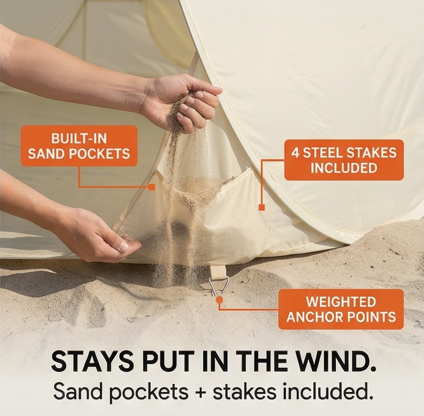 Shadespring – Instant Pop Up Beach Tent