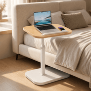 White frame + Natural wood top