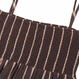 Solène – Striped Cami Maxi Dress with Smocked Back