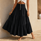 Soléra – Women's Soft Button-Front Denim Maxi Skirt