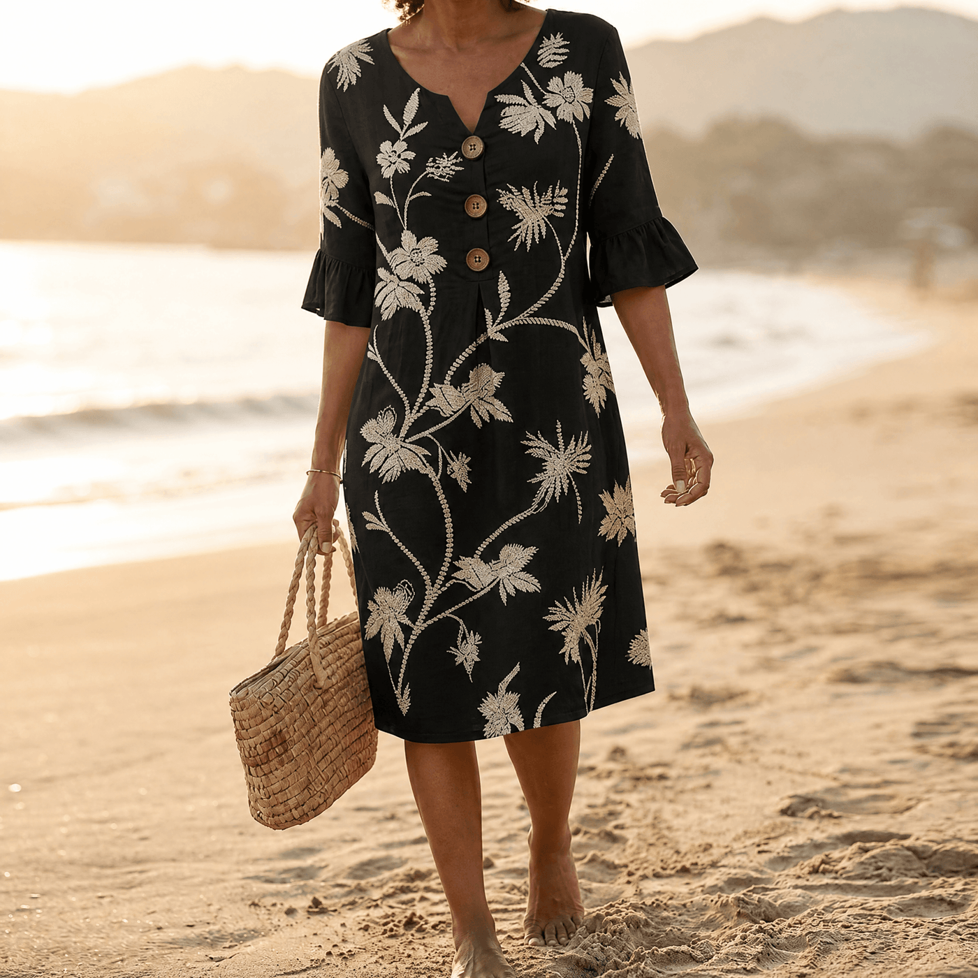 Solenya – Women's Floral Midi Dress