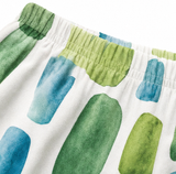 Solenza – Watercolor Print Two-Piece Set with Wide-Leg Pants and Flowy Tank
