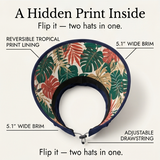 Solwen – Wide Brim Sun Visor with Ponytail Opening