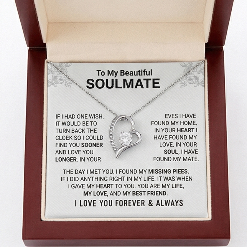 Soulmira – Soulmate Heart Necklace with Love Letter