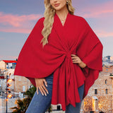 Aurelyn - Women's Crossover Knit Wrap Shawl