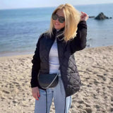 Quilora – Women’s Knitted Patchwork Puffer Jacket
