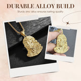 Faithly - Elegant Jesus Pendant Necklace, Gold or Silver
