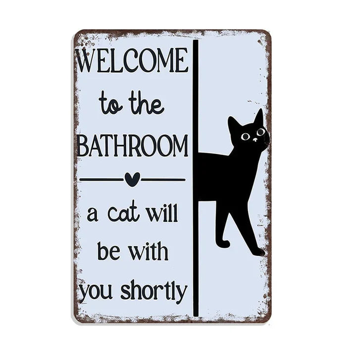 Peekaboo - Funny bathroom metal sign
