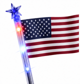 Stargrove – Solar American Flag Light Stakes, 8-Piece Set for 4th of July Walkway & Yard Decor