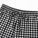 Sunavea – Women's Gingham Drawstring Capri Pants for Summer