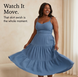 Solavie – Tiered Maxi Skirt and Cami Matching Set