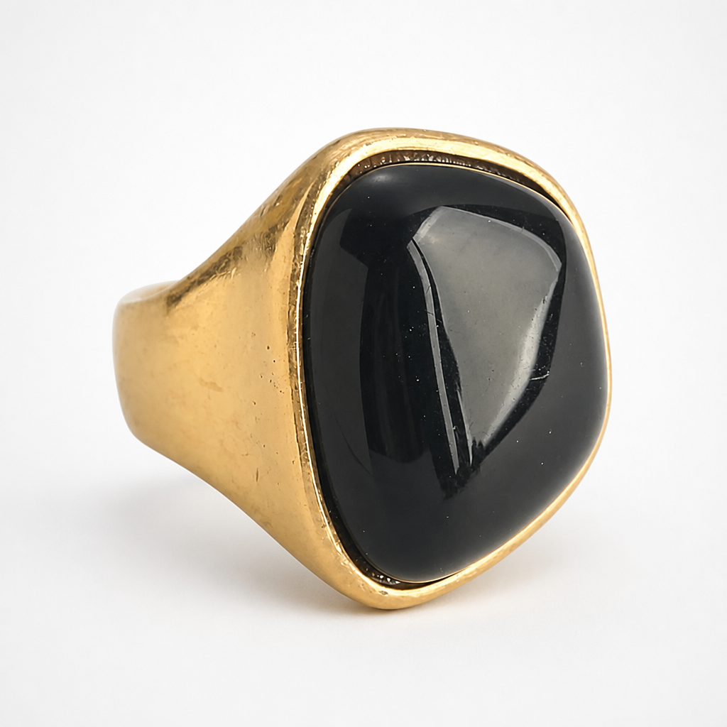 Tavialuxe – Open Band Agate Ring That Doesn't Tarnish