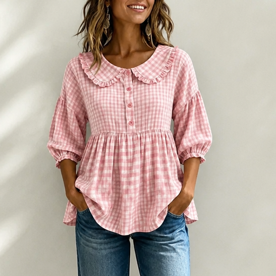 Ruffleigh – Blouse With A Collar That Frames The Face