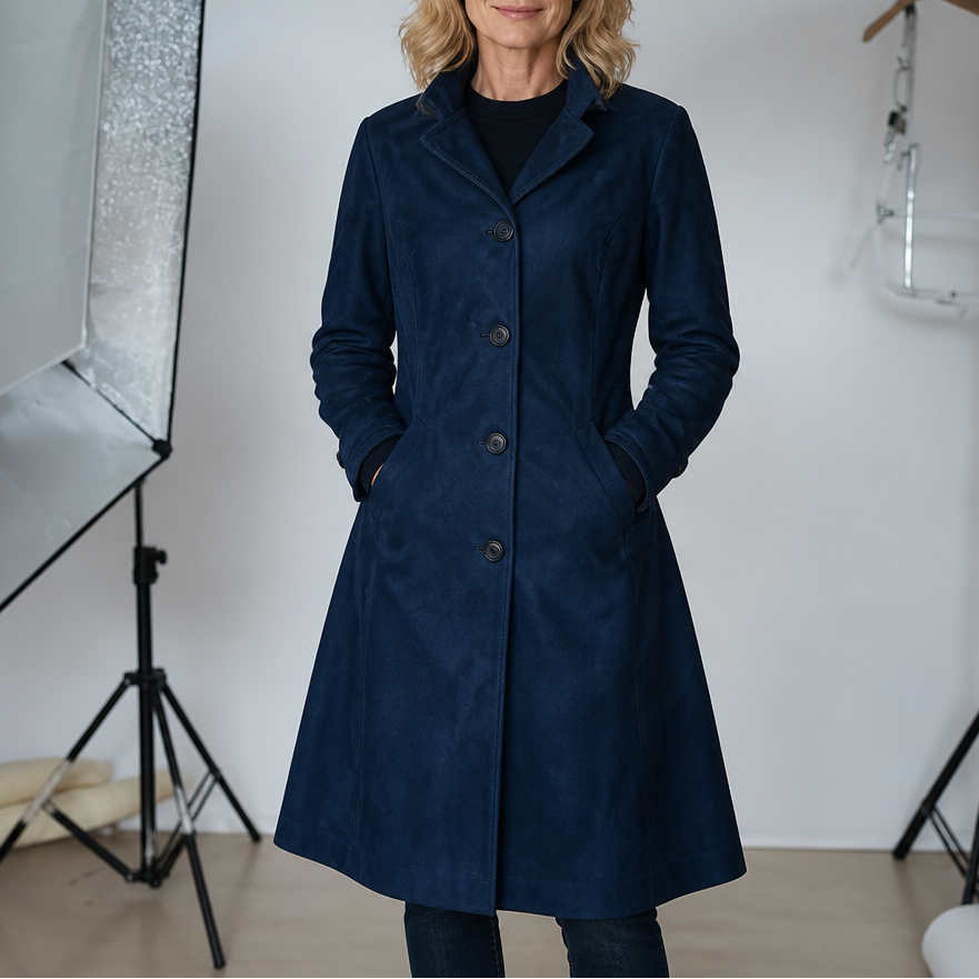Draperie – Suede Trench That Moves With You, Not Around You