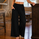 Wearlyn – High Waist Wide Leg Pants with Pockets, Soft Stretch Palazzo Pants for Women