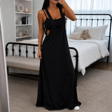 Elowyn – Layered-Look Sleeveless A-Line Maxi Dress with Side Cutouts