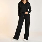 Velaire – V Neck Blouse and Wide Leg Pants Set