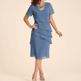 Velara – Women's elegant ruffle midi dress