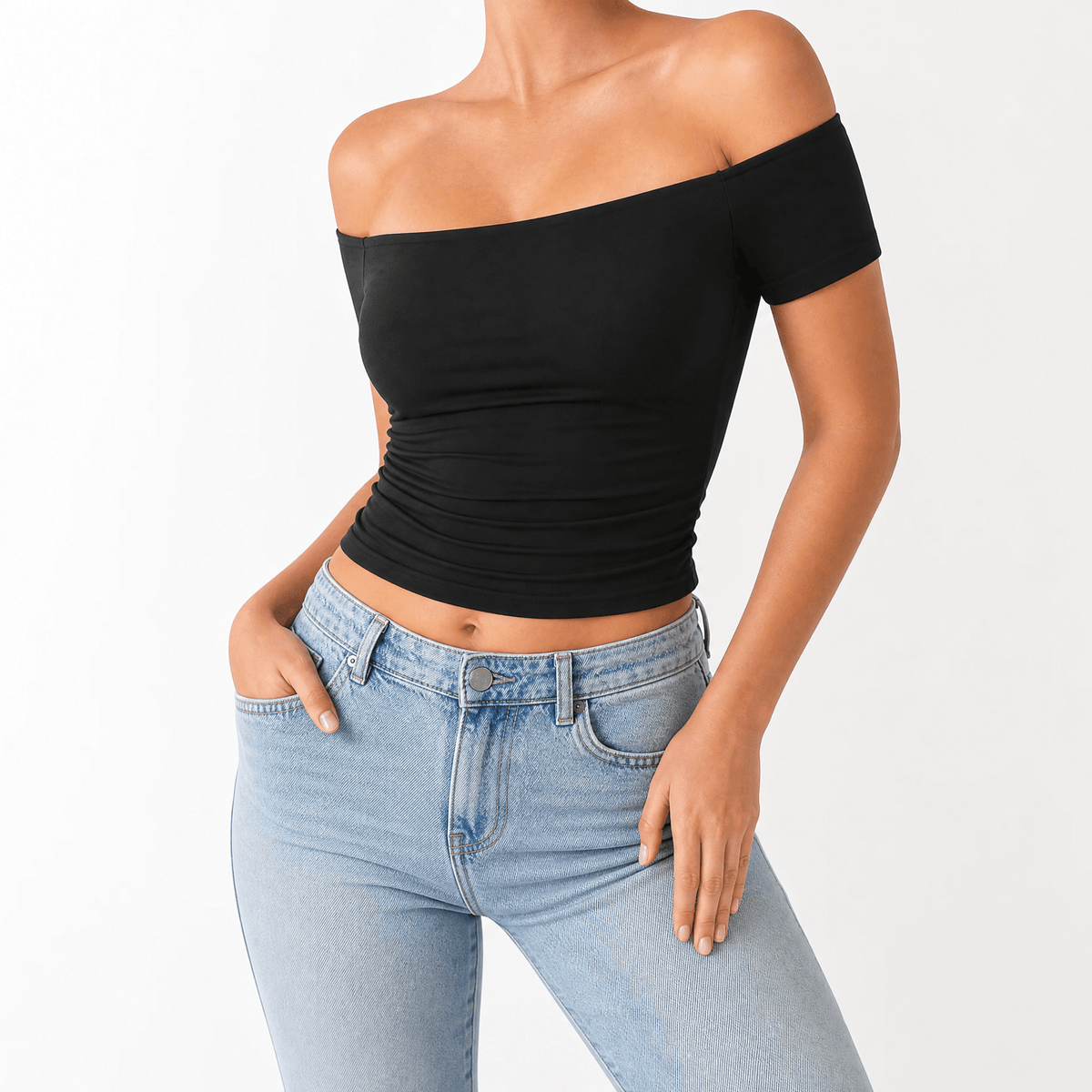 Velora – Women's Off-Shoulder Slim-Fit Top