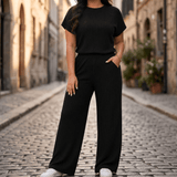 Velura – Women's Soft Ribbed Wide-Leg Set