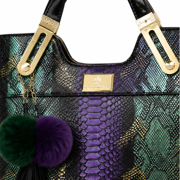 Vestralia – Iridescent Snakeskin-look Tote Bag