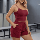 Vivelyn – Women's Soft Ribbed Two-Piece Lounge Set